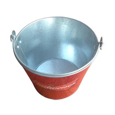 China Sustainable Tin Made Beer Ice Bucket With Custom 6.5 Liter for sale