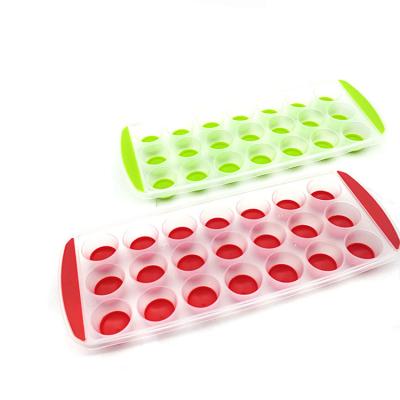 China Viable Food Safety Plastic Freezer Storage Container Round Ball Mold Whiskey Cocktail Drinks Ice Cube Cold Tray for sale