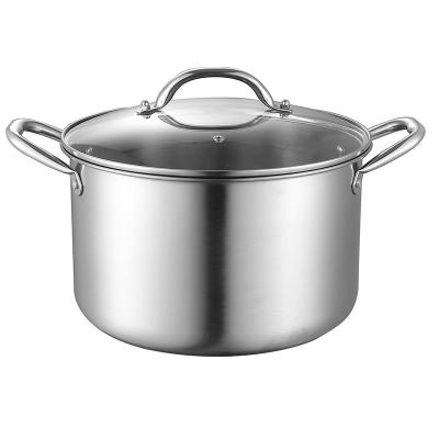 China 2021 High Quality Stainless Steel Sauce Pot Stew Saucepan Pots And Pans Saucepan 2021 Uncoated 28cm With Lid Cook Pot Kitchen Sauce Pan for sale