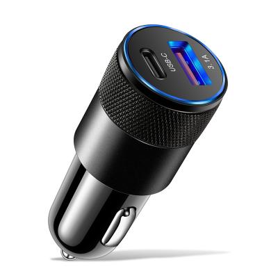 China Constant temperature charging 66W USB Car Charger Quick Charge 3.0 Type C Fast Charging Phone Adapter for iPhone 13 12 11 Pro for Redmi for Huawei for Samsung for sale