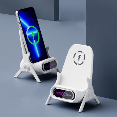 China For PHONE 2023 Trending Products Portable 15W Fast Charging Desk Chair Mobile Cell Phone Wireless Charger Stand Holder for sale