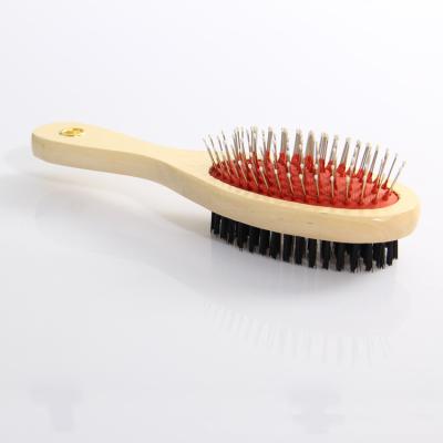 China Stocked Double Sided Bathing Brush Pet Dog Grooming Needle Comb Hair Removal Comb Small Pet Supplies for sale