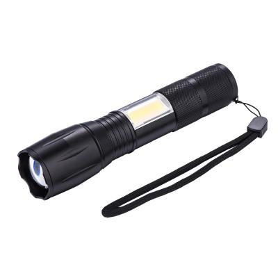 China Emergency Flashlight 10w 300lm Zoomable Tactical Adjustable Focus Torch Light 3 Modes Mini LED Handheld Flashlight for sale