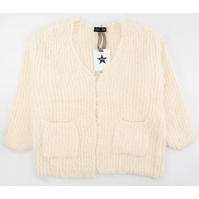 China Anti-wrinkle v-neck casual simple fashion use solid color high quality warm sweater for sale