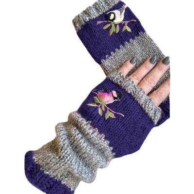 China Winter European and American hot selling hot stitching embroidered women's 2020 new autumn and winter fashion mittens for sale