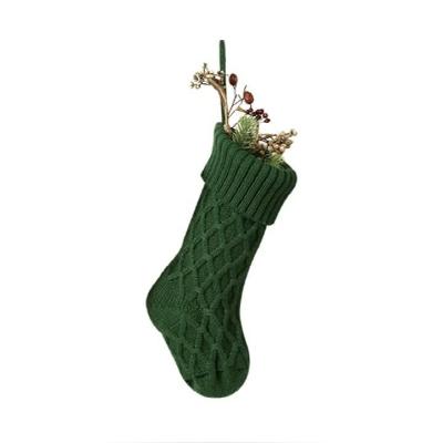 China Acrylic Gift Bag Socks Christmas Decoration Wool Christmas Layout Home Hanging Decorations Dotted Trumpet for sale