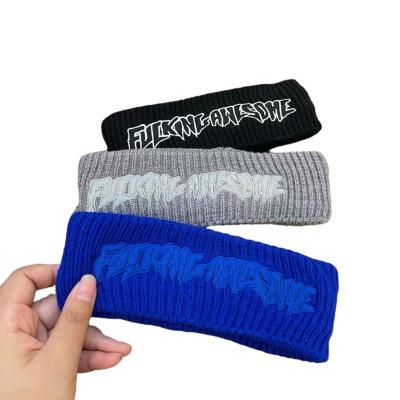 China Fashion hip-hop letter embroidery letter headband Korean version all-match couples face wash with trendy hair for sale