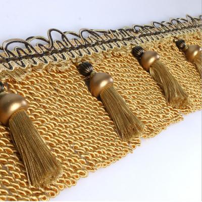 China Decorative Curtain 100% Viscose Ingot Fringe For Curtain for sale