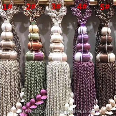 China Wholesale Curtain Loop Curtain Tieback Viscose Rayon Curtain Tassels Curtain Trimming Back Design Wholesale Link for sale