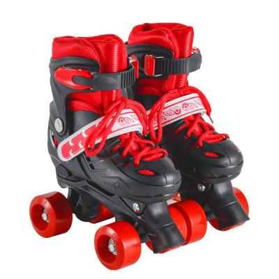 China Fashion\Comfortable\durable outdoor sports flash skating shoes kids double row wheel four wheel skating shoes roller skating shoes kids skates for sale