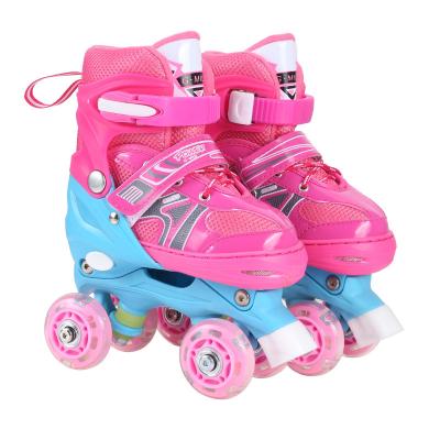 China Fashion\comfortable\durable skating four wheel roller skates outdoor sports shoes beginner double row wheel roller skates for sale