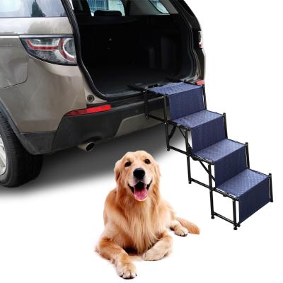 China Sustainable High Quality Durable Adjustable Portable Folding Dog Ladder Pet Stairs Pet Ramp Pet Stairs Dog Ramp Pet Stairs Dog Ladder for sale