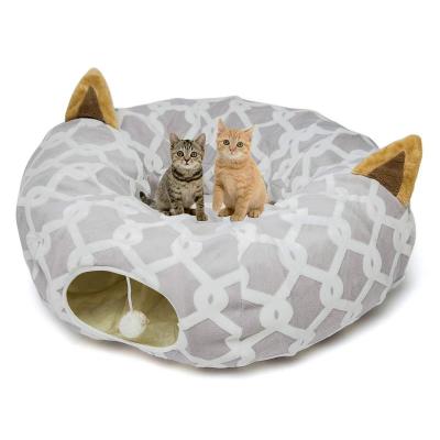 China Cat Dog Cave Tunnel Bed Viable With Cushion Tube Toys Plush Diameter Large Longer Crinkle Folding for sale