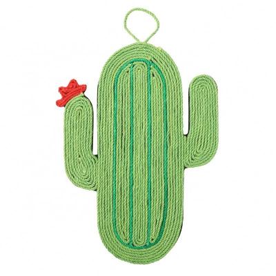 China 2021 viable new design cactus Cat Scratching Mat Sleeping Pad with grinding claw Cat Cardboard cocking rope for sale