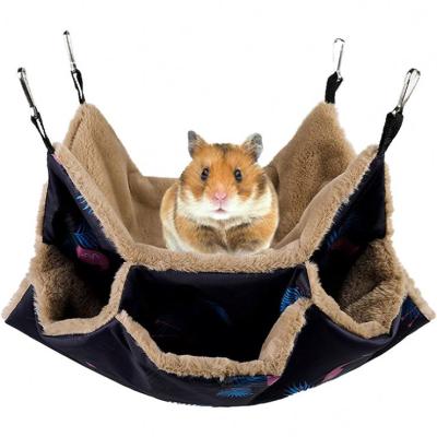 China Small Viable Pet Cage Hammock, Hanging Bed For Small Animals Pet Cage Hammock Accessories Bedding For Chinchilla Sugar Glider Parrot for sale