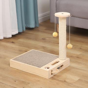 China Viable Multi-Color Interactive Ball Cat Toy Multifunctional Durable Hamster Scratching Board for sale