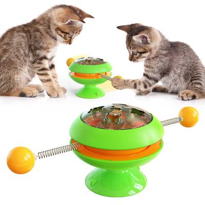 China Wholesale Stick Cat Fighting Catnip Ball Cat Toys Carousel Funny Cat Turntable Manufacturers Viable Pet Supplies for sale