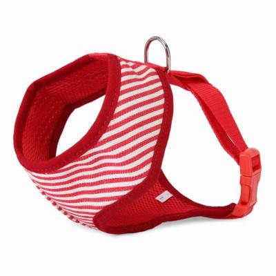 China Factory Sale Pet Striped Adjustable Harness Adjustable Breathable Nylon Material Lights for sale