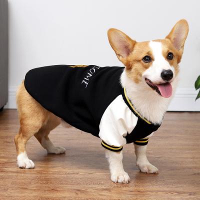 China Awesome Stocked Autumn Winter Warm Baseball Sports Dog Sweater for Medium and Small Dogs for sale