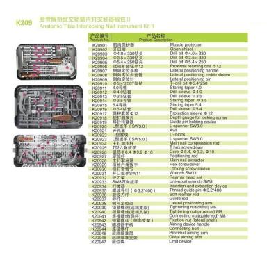 中国 Orthopedicsの解剖脛骨の連結の釘の医療機器のキットII 販売のため