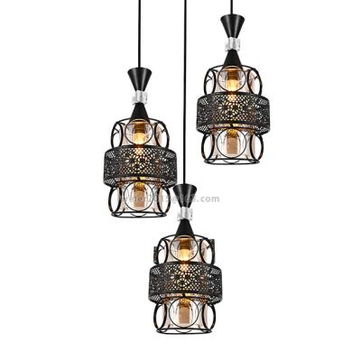 China Creative Bar Cafe Attic Chandelier Retro Dining Room Lamp 9418 Modern Wrought Iron Lamps for sale