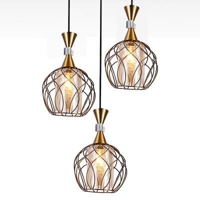 China modern glass chandelier lamp9425 modern iron restaurant pendant light for sale