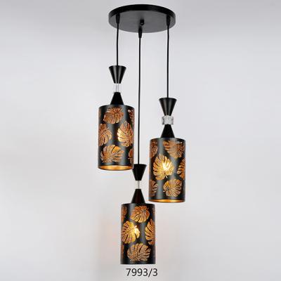 China Modern Black And Gold Modern Iron Chandelier For Dining Room Pendant Lamp for sale