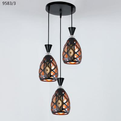 China Modern Wrought Iron Black 3d Glass Gold Carved Restaurant Chandelier Dinner Chandelier for sale