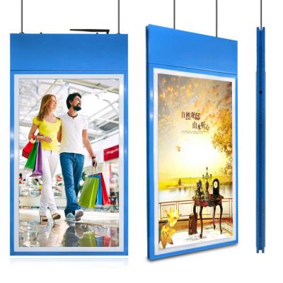 China 49 Inch 3G 4G Wifi Android Double Sided Hanging LCD Advertising Vertical Monitor for sale