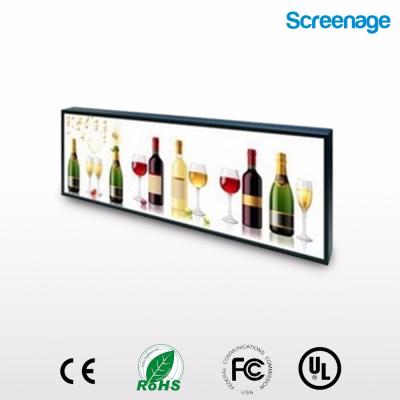 China Indoor Ultra Wide Stretched Bar Lcd Advertising Display / Ultra Commercial Player Lcd Stretch Screen for sale