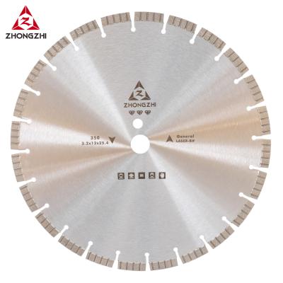 China Cutting Stones Laser Welded Universal Diamond Saw Blade With Straight Flute for sale