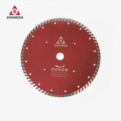 China Granite Sharpness Narrow Turbo Rim Diamond Saw Blade For Granite Continuous Cutting Cutting for sale