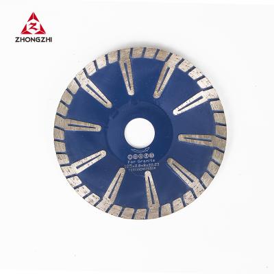 China Ceramic Tile Diamond Tool Diamond Concave Saw Polishing Blade For Granite With Agglomerated Turbo Continuous Segment for sale