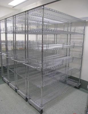 China Suitable for Medical Heavy Duty Overhead Wire Shelving Wire Mesh Wire Shelving - Chrome or Stainless Steel for sale