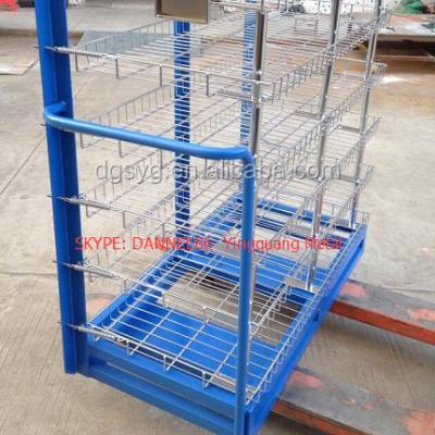 China Carbon Steel Layers Drying Rack With Shelves And Chrome Powder Coatng Frame for sale