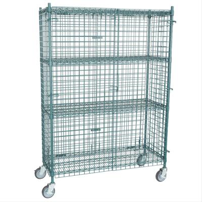 China Easy to clean green wire roll cage kit is perfect for storing and transporting your expensive booze for sale