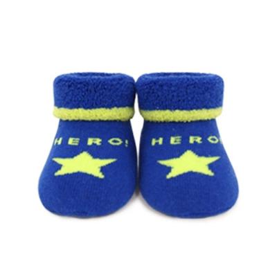 China Breathable Customizable Cute Patterns Five-pointed Star Keep Warm Baby Socks For Babies for sale