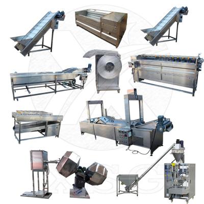 China Vegetable processing plant Manufacturer hot sale industrial 300 potato crisp chips making machine for sale