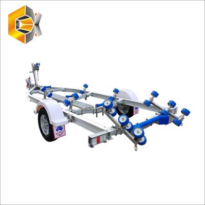 China Multi Roller Aluminum Boat Trailer Hothead Trailers 6 Meter 750kg Boat Trailer for sale