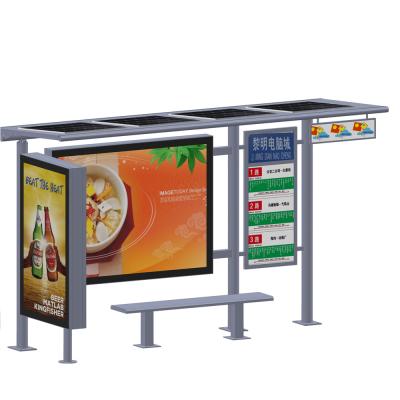 China Custom Stainless Steel Metal Fabrication Bus Stop Shelters Bus Stop Customized Design for sale