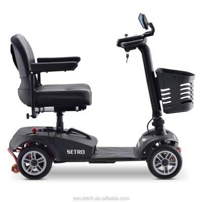 China Steel + Plastic 4 Wheel Disabili Elderly Escooter Engelli Batteries Luggie 4 Ruedas Tekerlekli Elektrikli Top Scooter Rollover Handicap for sale