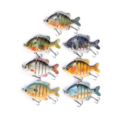 China Wholesales Custom Made 3.5in/22g ABS Plastic Satwater Baits Carp Lure Hard Segmented Plastic Bass Fishing Lures for sale