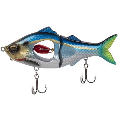 China ABS Plastic 3.4in/4.5in Metal Saltwater Swimbait Multi Joint Sea Baits Artificial Segmented Plastic Fishing Lures for sale