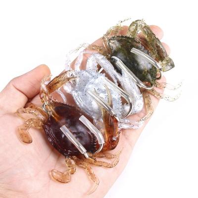 China Prorobust 8cm Plastic Artificial Realistic 19g Soft Plastic Bait Lead And Crab Fishing Lure With Hooks for sale