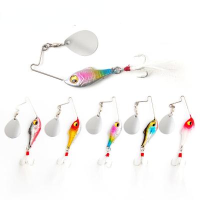 China Lead Sinking 10/15/20.7g Spoon Chaff VIB Wobblers Swivel Treble Hook Long Mount HardFishing Lure for sale