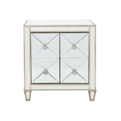 China Foshan Factory Modern Design Champagne Gold Living Room Side Cabinet Modern Dining Room Sideboard for sale