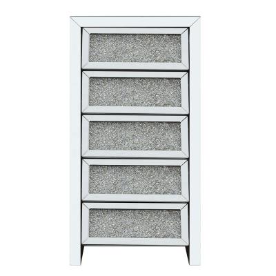 China Foshan New Good Modern Living Room Furniture 5 Drawer Mirrored Cabinet High Quality For Home for sale