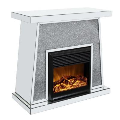 China New Simulation Fireplace Light Furniture Modern Electric Custom Fireplace Decoration Silver Inlaid Fake Stove for sale