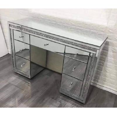 China Modern Luxury Single Light Luxury MDF Crushed Diamond Computer Desk For Home for sale