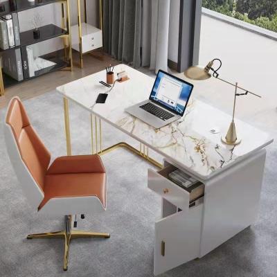 China Foshan Factory Modern Simple Desk Stainless Steel Affordable Extendable Office Desk for sale